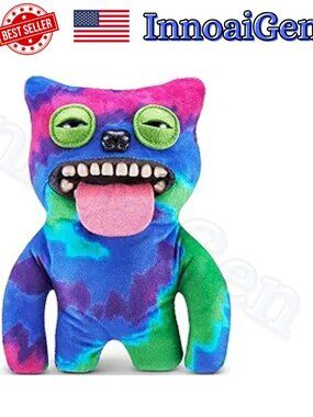 ZURU Fuggler Laboratory Misfits Edition 9" Blue Green Tie Dye Plush Monster NIB